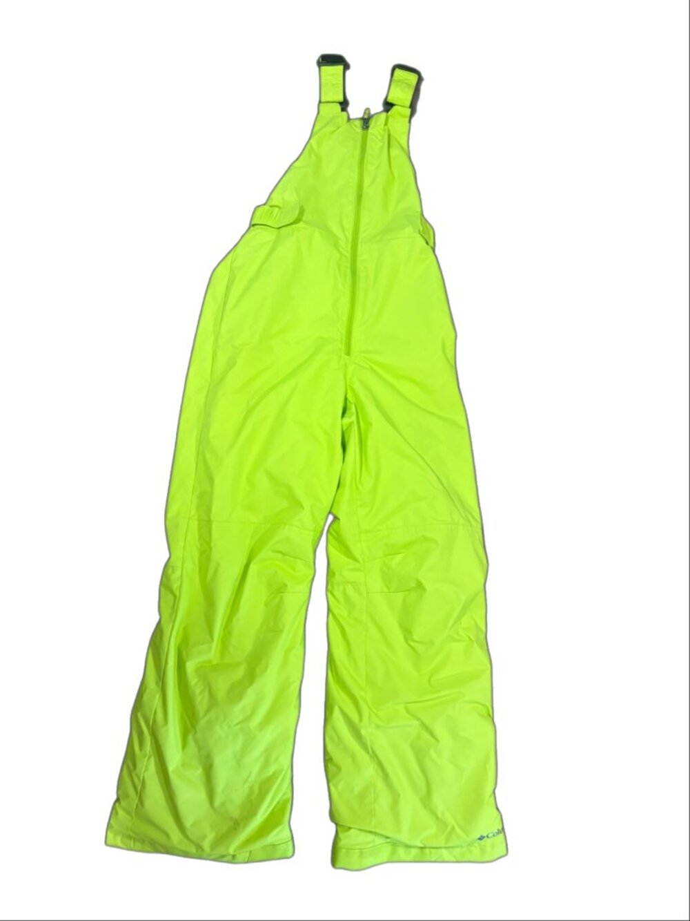 Columbia Youth Snowslope II Insulated Snow Bibs (Neon Lime Green, Size Medium 10
